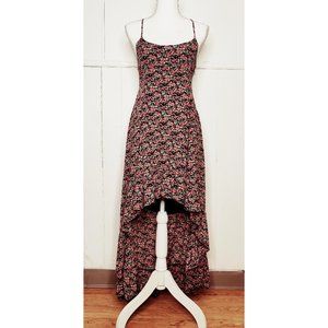Lucca Couture Women's Floral High Low Adjustable Strap Midi Dress Size Small
